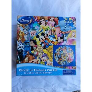 (Disney) Circle of Friends 2 New 150 Piece Puzzles 18" Diameter (Unopened) Boxes